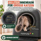 60 Liter Innenraum für große Katzen