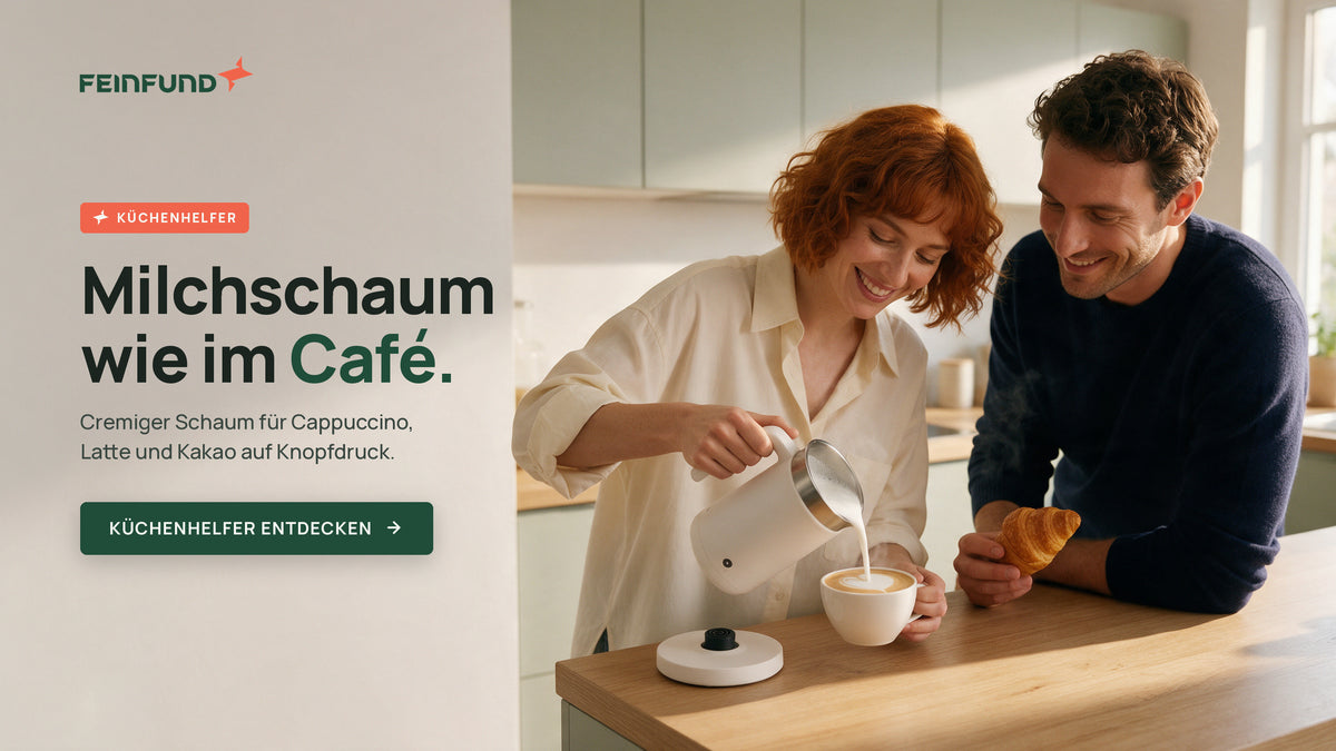 Milchschaum wie im Café. Cremiger Schaum für Cappuccino, Latte und Kakao auf Knopfdruck.