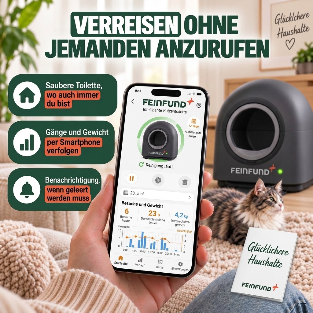 App mit Toilettengängen und Gewicht deiner Katze